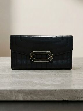 Bally Black Leather Wallet Authentic